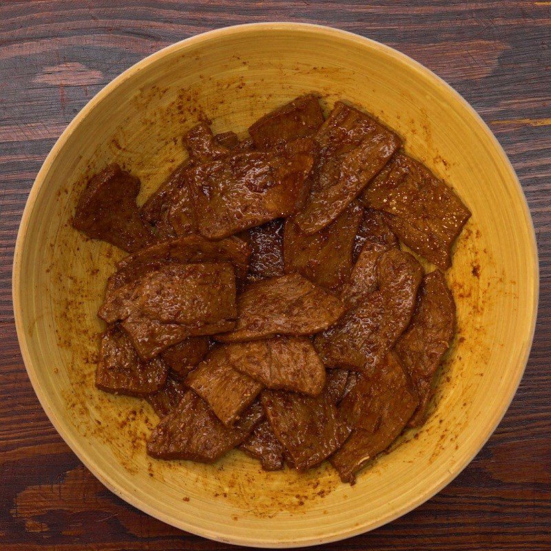 Step 2 Marinate with spices for Vegetarian Beef Stew