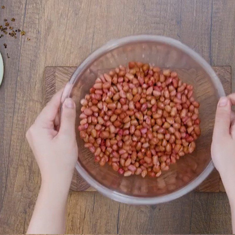 Step 2 Marinate the peanuts Roasted Peanuts with Betel Leaf