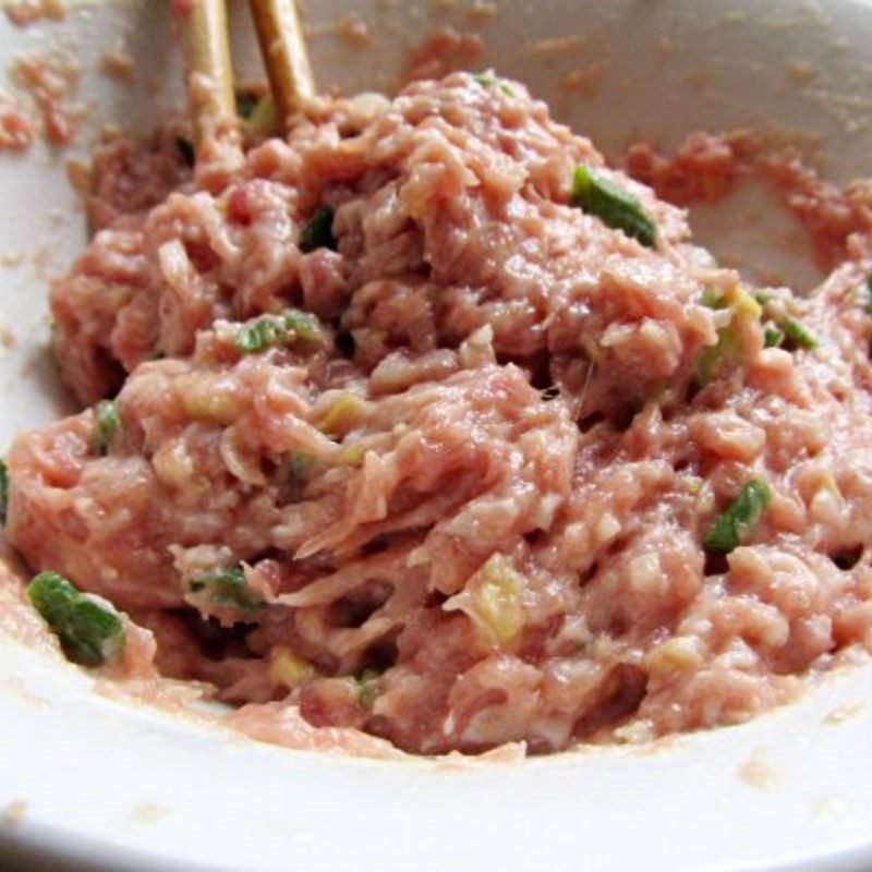 Step 3 Seasoning the filling Dumpling with meat and egg filling