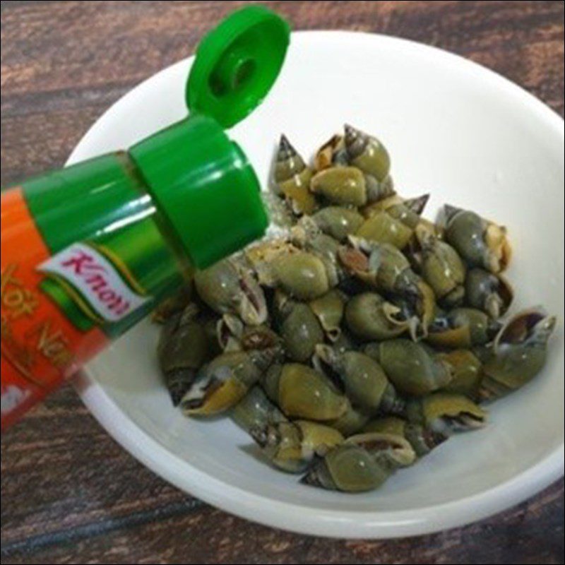 Step 2 Marinate the snails Stir-fried sea snails with lemongrass and chili