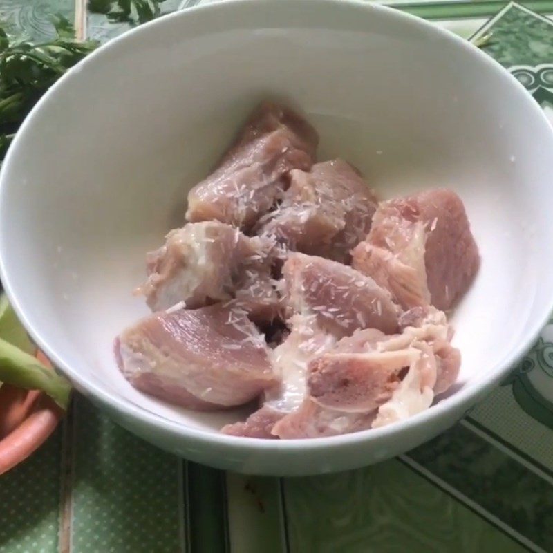 Step 2 Marinate the Ribs for Cauliflower Soup with Ribs