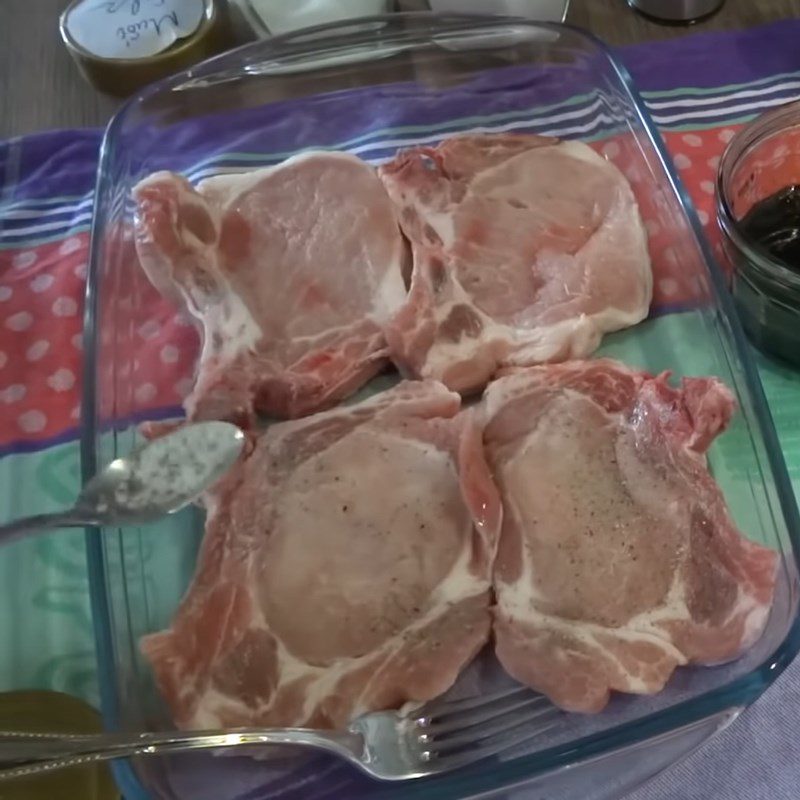 Step 2 Marinating the ribs Grilled pork chop using an air fryer