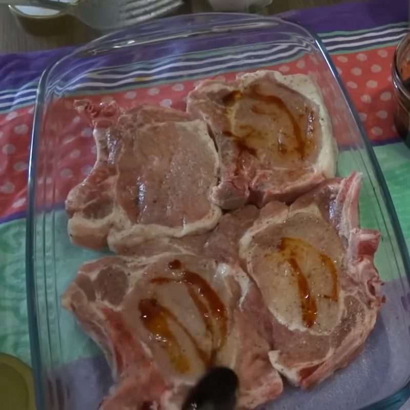 Step 2 Marinating the ribs Grilled pork chop using an air fryer