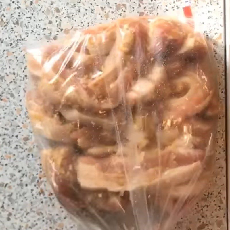 Step 2 Marinate the meat Grilled Pork with Lemongrass