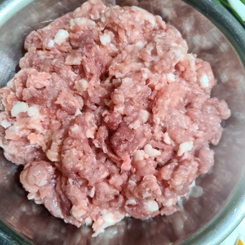 Step 1 Marinate meat, prepare ingredients for Soft-boiled egg bun with cheese filling