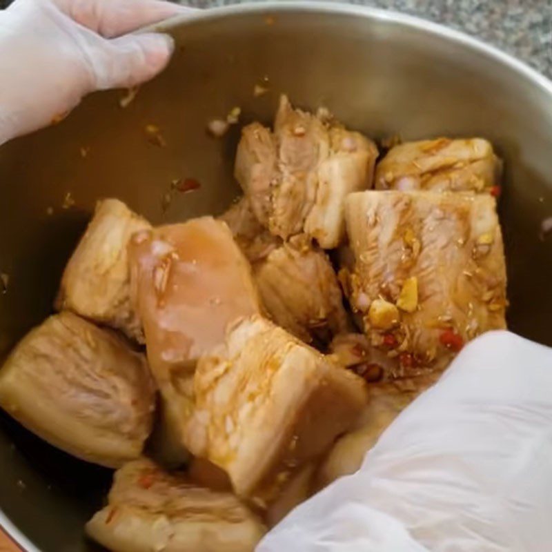 Step 3 Marinate the meat Braised pork