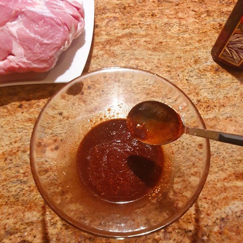 Step 2 Marinate meat Grilled meat in a pan