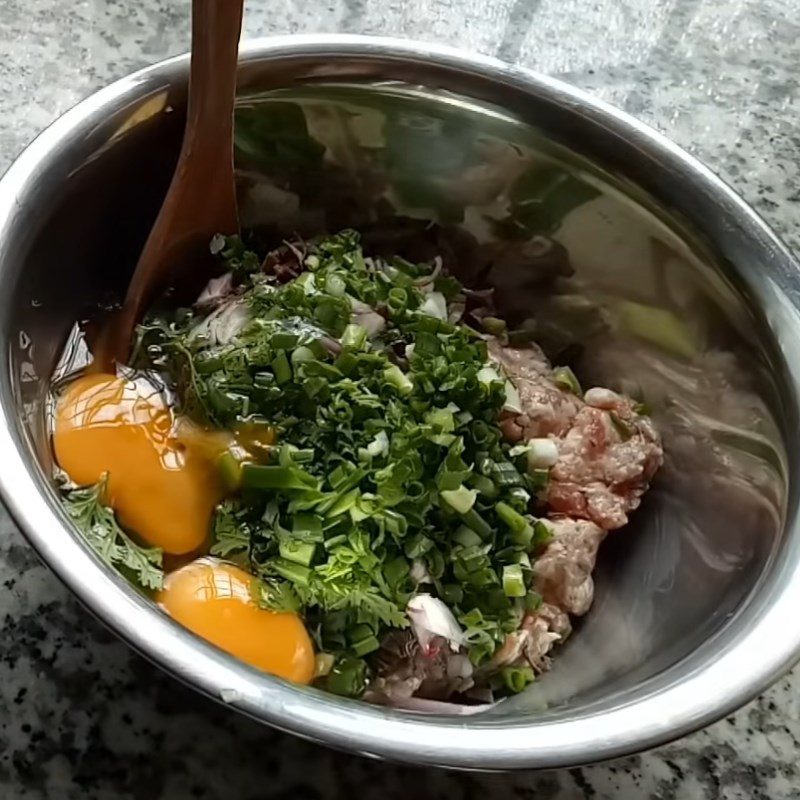 Step 2 Marinate the meat Salted egg cake