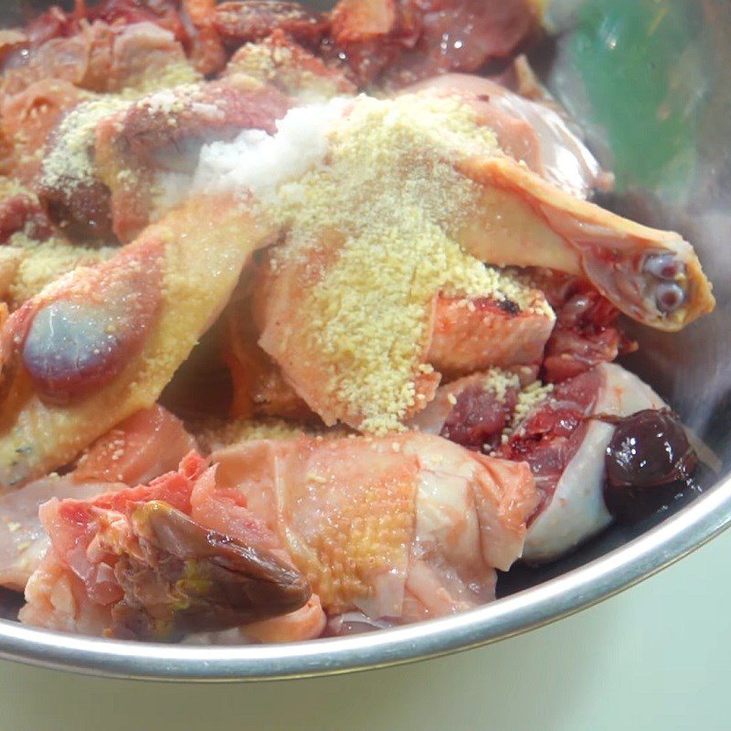 Step 2 Marinate chicken for chicken Lagu