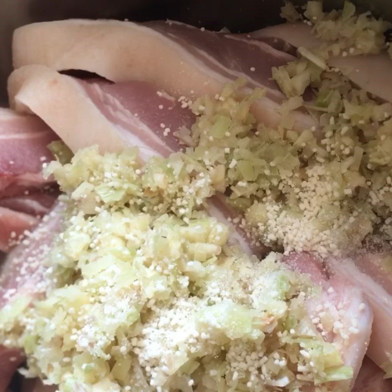 Step 2 Marinate the meat Grilled Pork with Lemongrass
