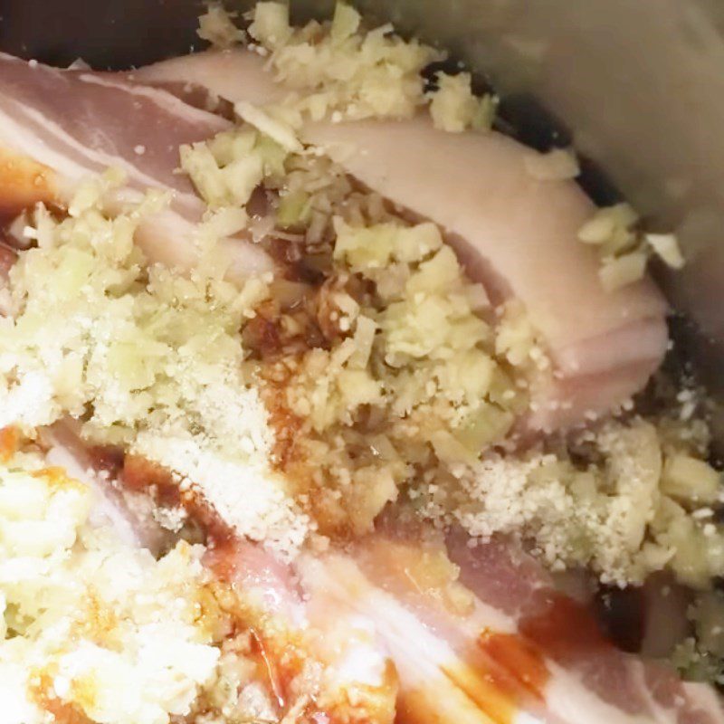 Step 2 Marinate the meat Grilled Pork with Lemongrass
