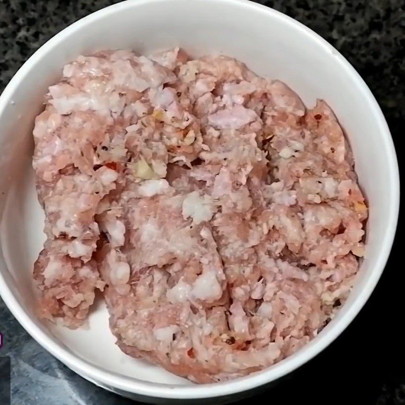 Step 4 Marinate minced meat Bánh canh Nam phổ