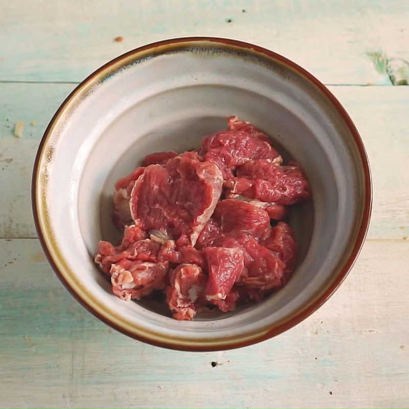 Step 3 Marinate the beef Beef curry with coconut milk