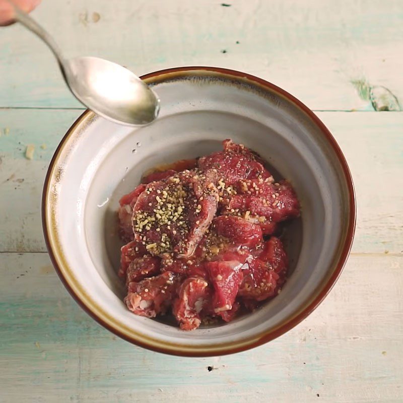 Step 3 Marinate the beef Beef curry with coconut milk