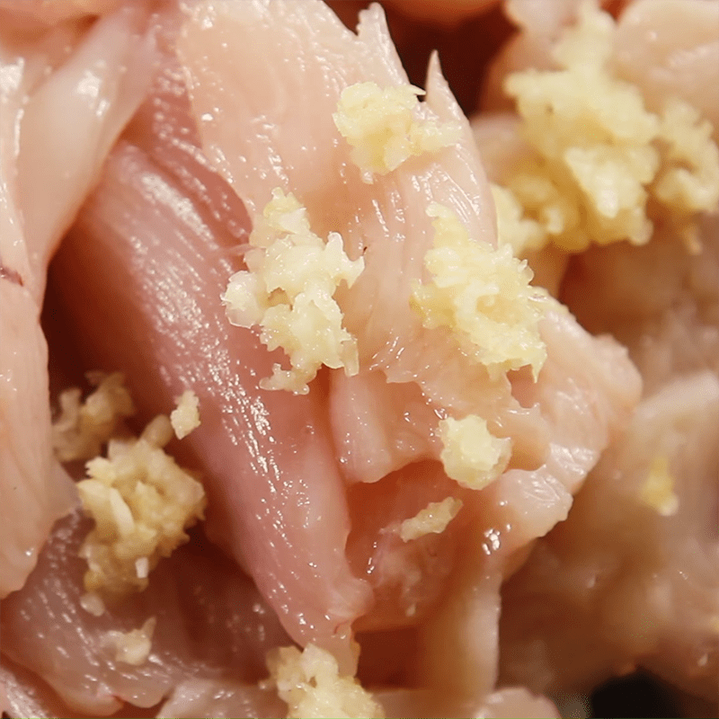 Step 2 Marinate the chicken Thai Lemon Leaf Chicken Stir-fry