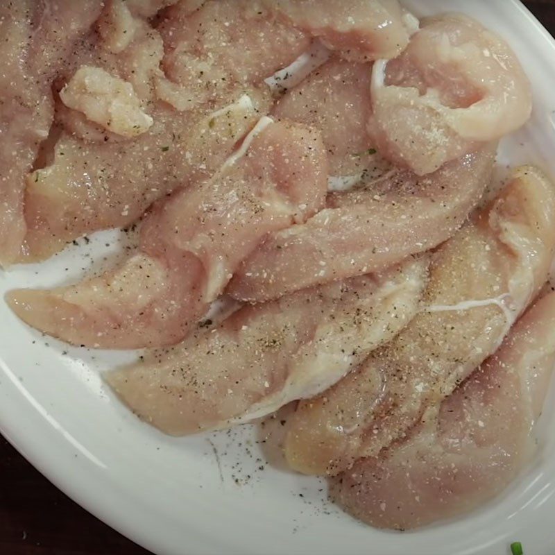 Step 3 Marinate chicken Chicken with mushroom sauce