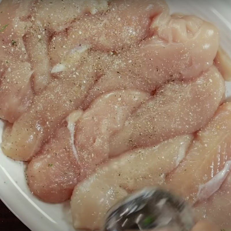 Step 3 Marinate chicken Chicken with mushroom sauce