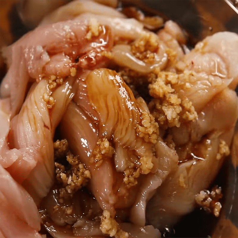 Step 2 Marinate the chicken Thai Lemon Leaf Chicken Stir-fry
