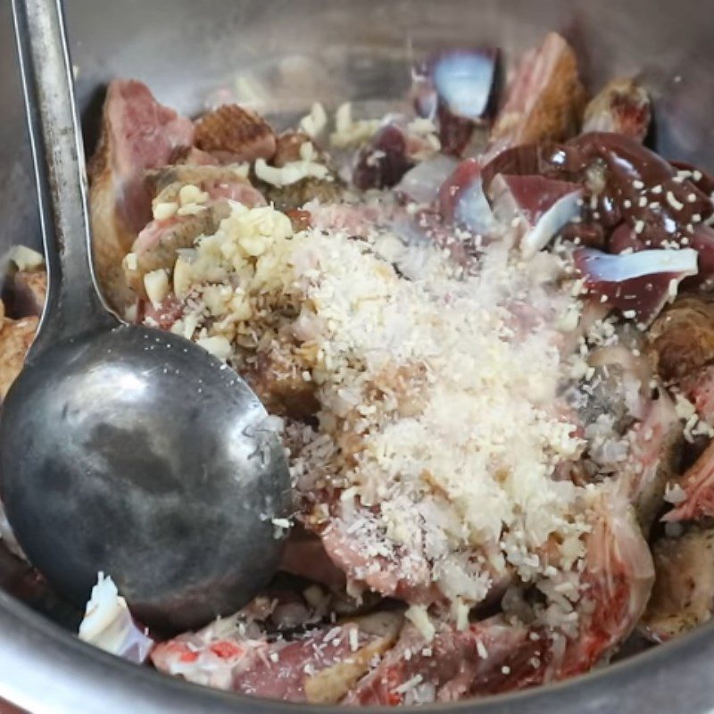 Step 2 Marinate duck meat Stir-fried duck with basil