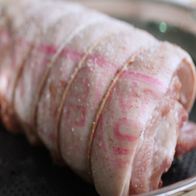 Step 3 Marinate and wrap the Meat Salted Pork