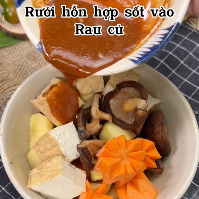 Step 2 Marinate Ingredients for Vegetarian Curry (Recipe from the TikTok channel Bếp chay XANH)