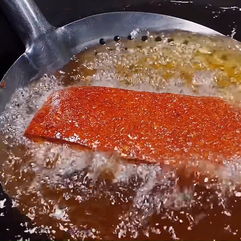 Step 4 Marinate and Fry the Meat Cantonese Pork Belly