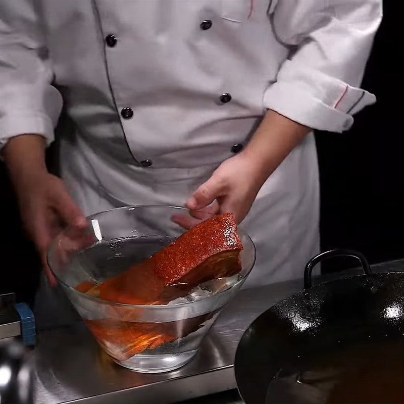 Step 4 Marinate and Fry the Meat Cantonese Pork Belly