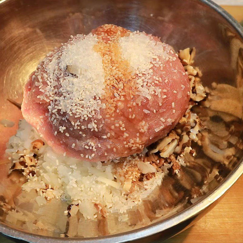 Step 3 Marinate and Stuff the Filling Fried Pumpkin