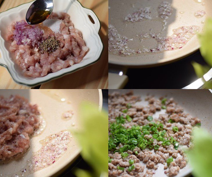 Step 2 Marinate and stir-fry the meat for blood cockle porridge