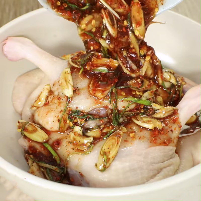 Step 3 Marinating duck for grilled duck