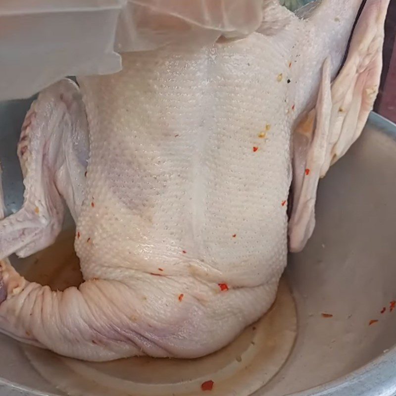 Step 2 Marinate the Duck for Grilled Duck with Salt and Chili