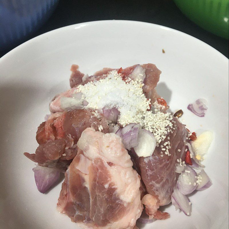 Step 2 Marinate the bones Pork Bone Noodles