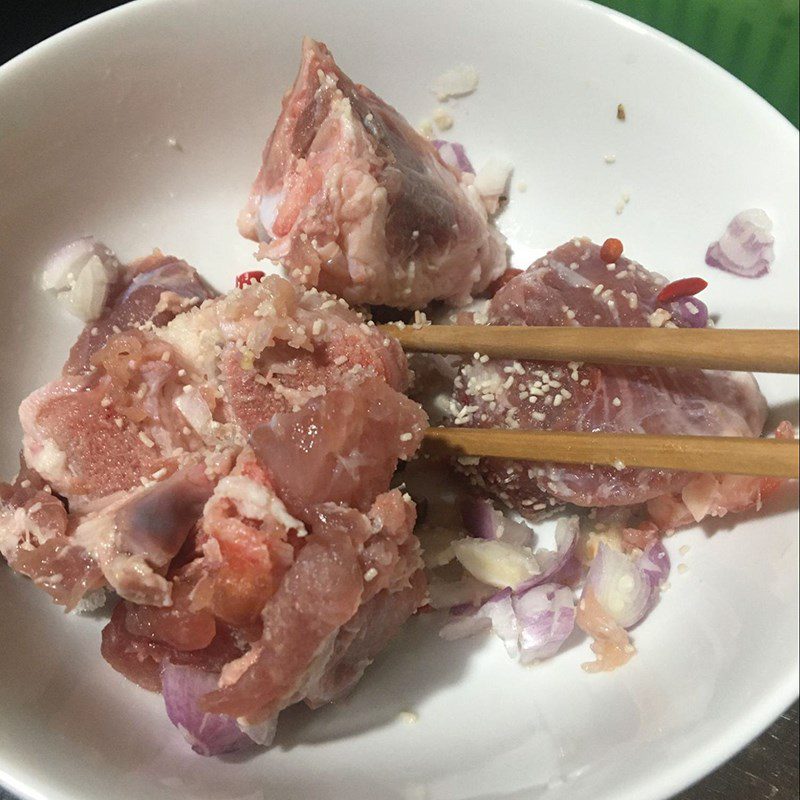 Step 2 Marinate the bones Pork Bone Noodles