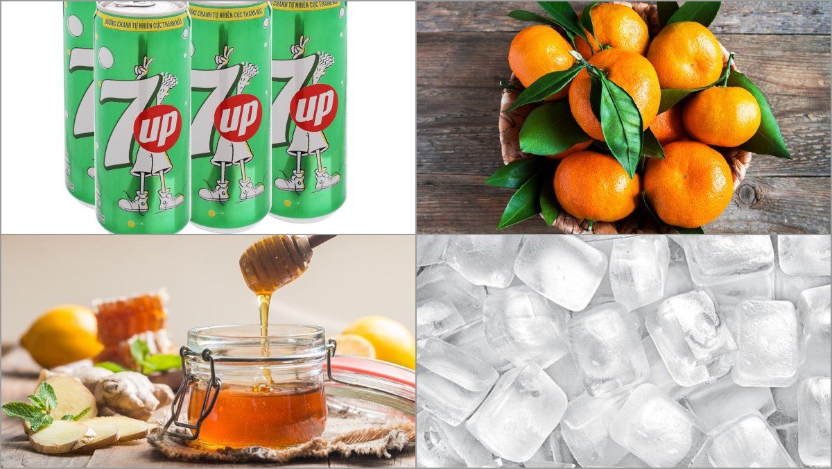 Ingredients for soda drink from 7up