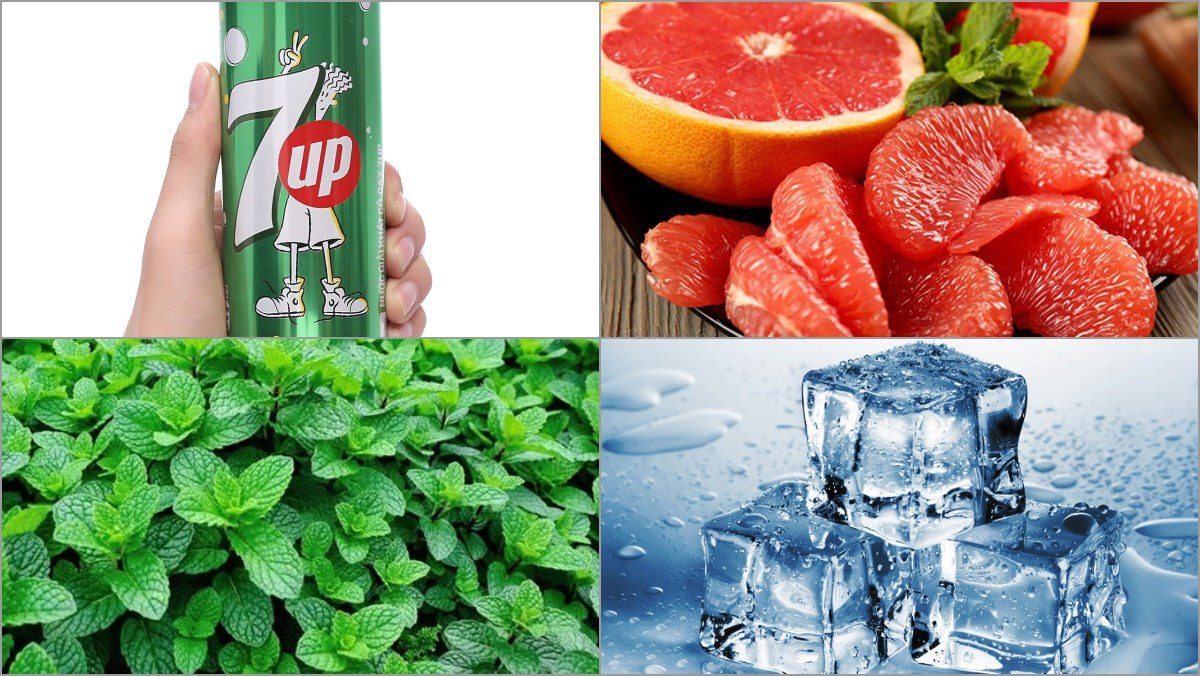 Ingredients for soda dish from 7up