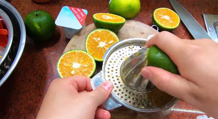 Step 1 Juicing the oranges How to make Yogurt Orange Ice Cream without Whipping Cream