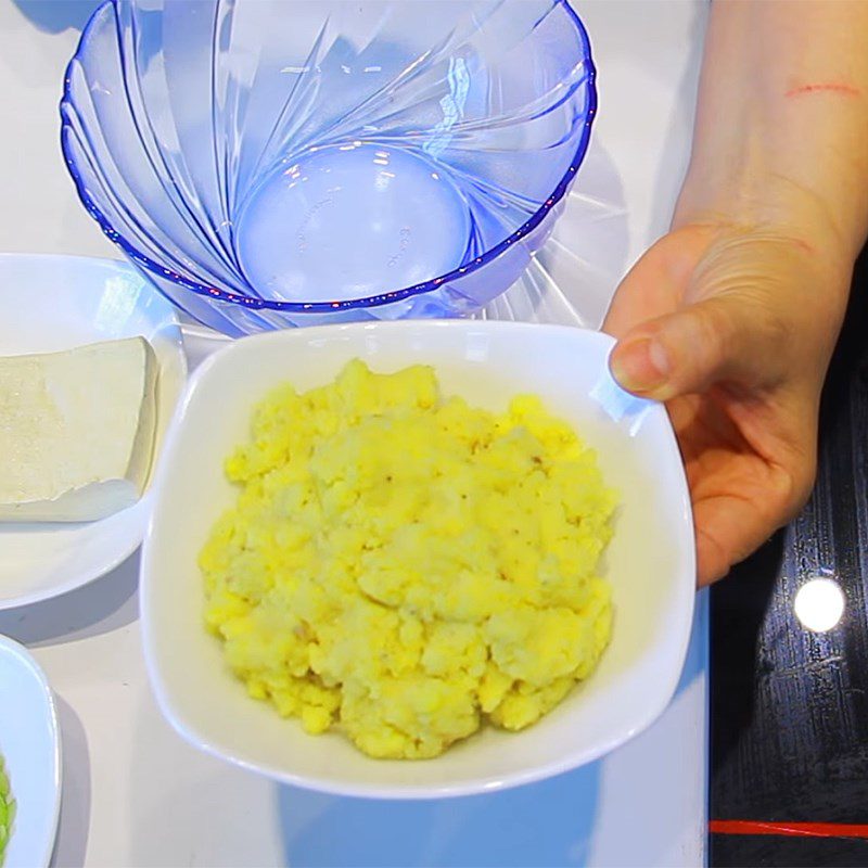 Step 1 Wash and cook the mung beans Vegetarian Chả cốm