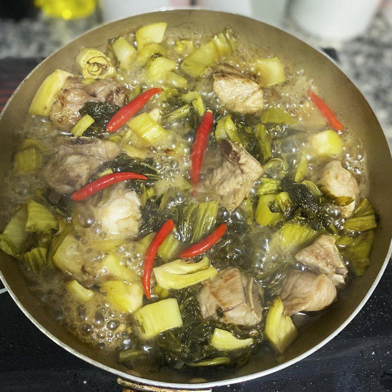 Step 2 Stir-fried Mustard Greens with Sour Ribs