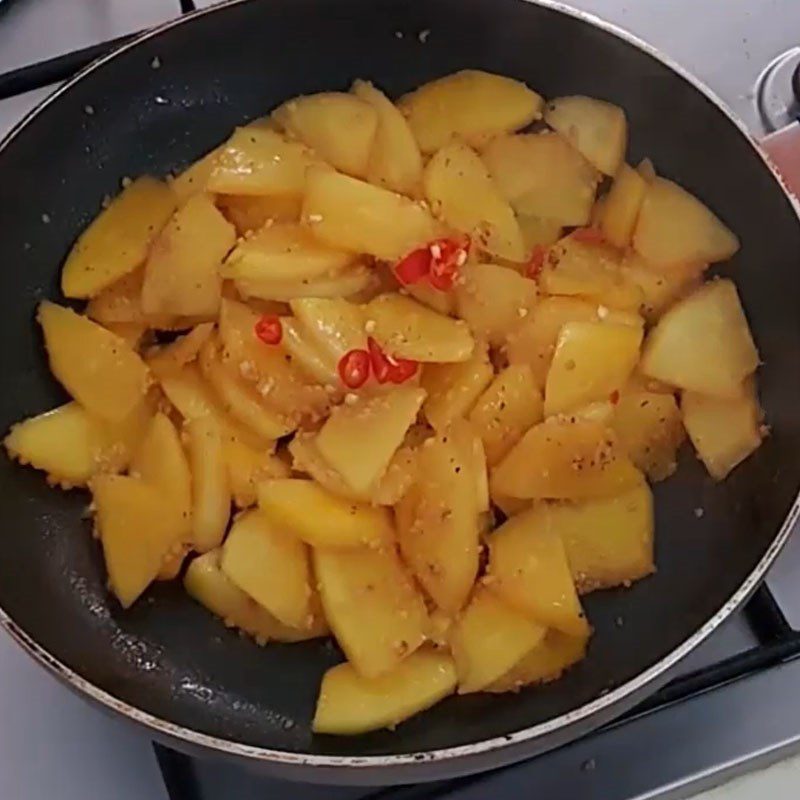 Step 2 Stir-fried papaya Stir-fried papaya with garlic