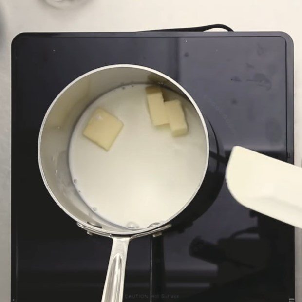 Step 2 Heat the cream Mashed sweet potatoes