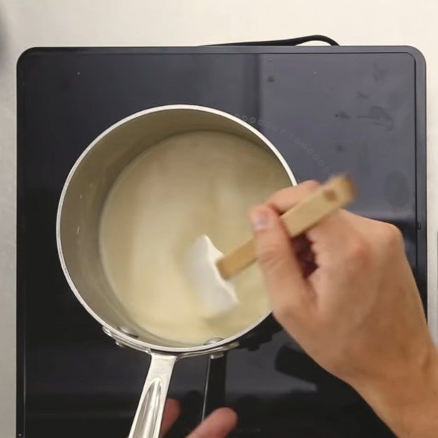 Step 2 Heat the cream Mashed sweet potatoes