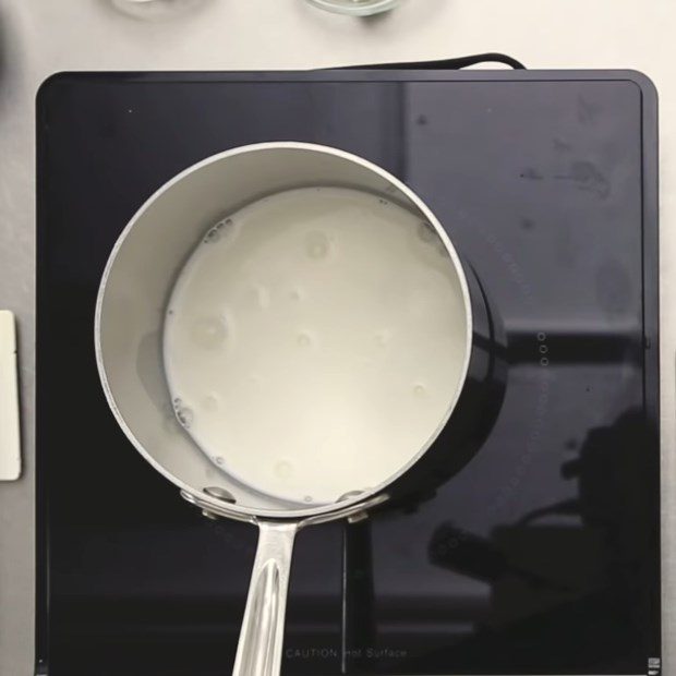 Step 2 Heat the cream Mashed sweet potatoes