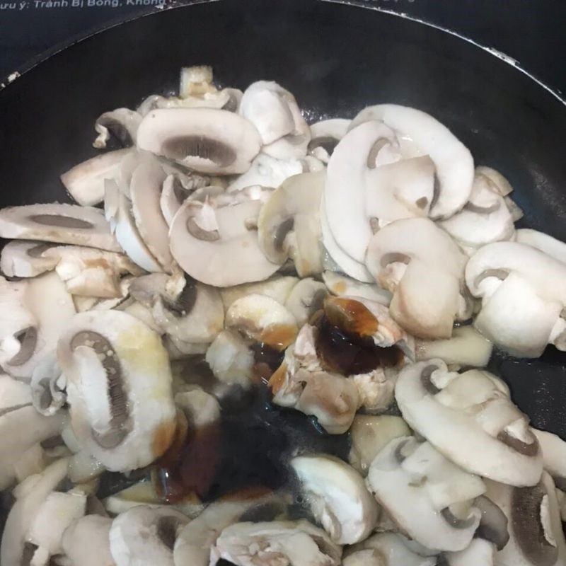 Step 3 Sautéed Mushrooms Sweet Potato Porridge with Pork Ribs