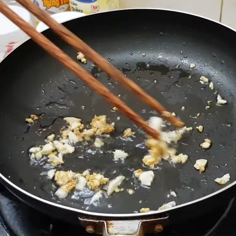 Step 2 Sautéed Lotus Stem Sautéed Lotus Stem with Garlic