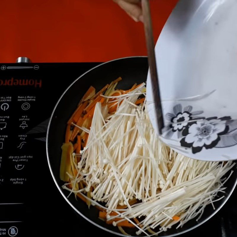 Step 3 Stir-frying the ingredients Vegetarian Cabbage Rolls