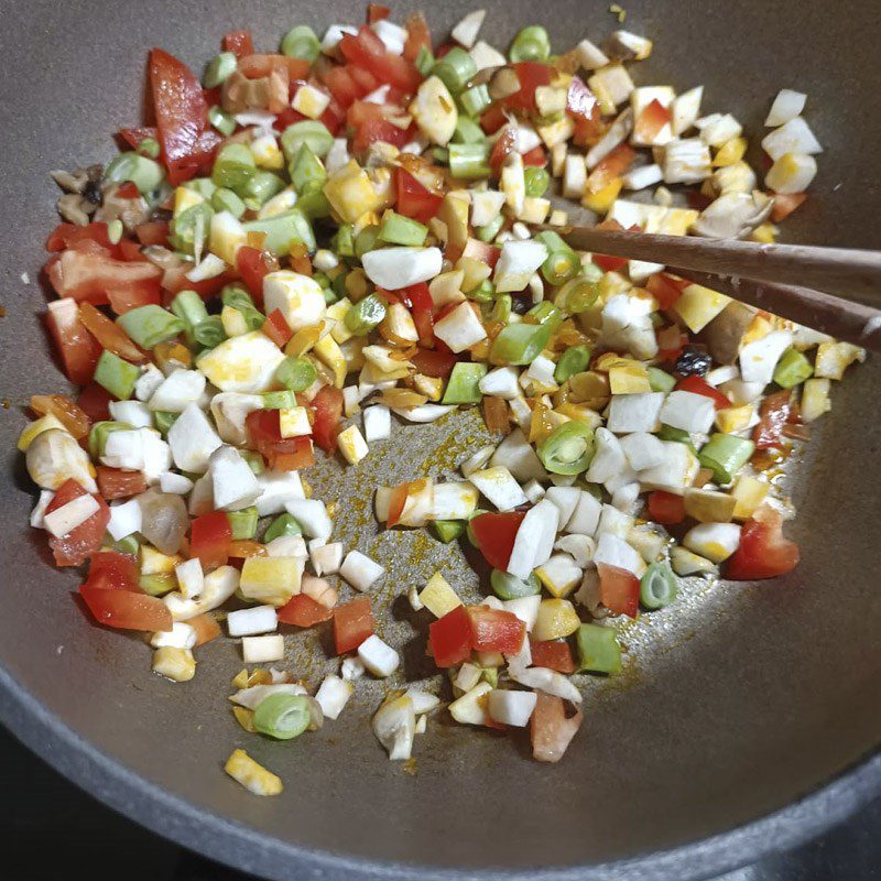 Step 2 Stir-fried Sichuan Tofu Vegetarian Sichuan Tofu Vegetarian