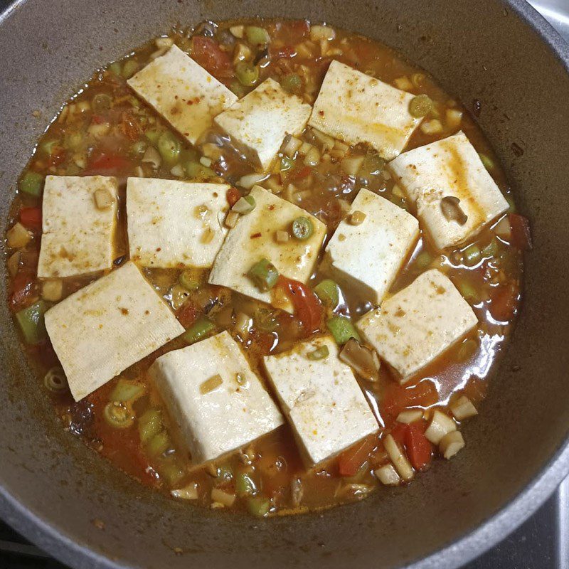 Step 2 Stir-fried Sichuan Tofu Vegetarian Sichuan Tofu Vegetarian