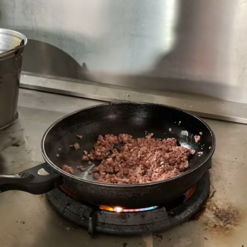 Step 3 Sauté the goat meat Goat blood pudding