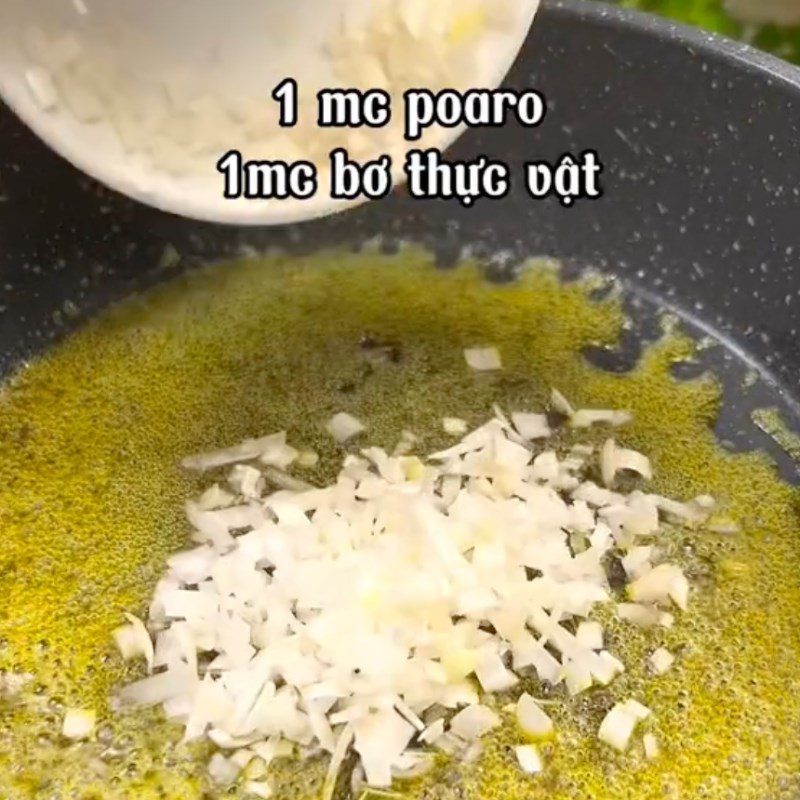 Step 3 Sauté the lychee for Vegetarian Lagu (Lagu with Lychee recipe from the TikTok channel Bếp chay XANH)