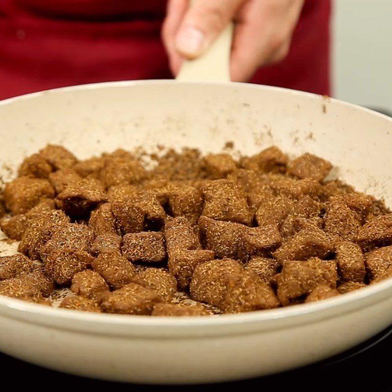 Step 4 Stir-fried and Dried Beef Dried Beef Balls